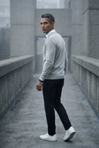 Classic Crew Neck Pullover Sweater with Ribbed Trim |  James