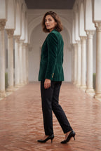 Lia | Gold Button Tailored Single-breasted Blazer