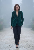 Lia | Gold Button Tailored Single-breasted Blazer