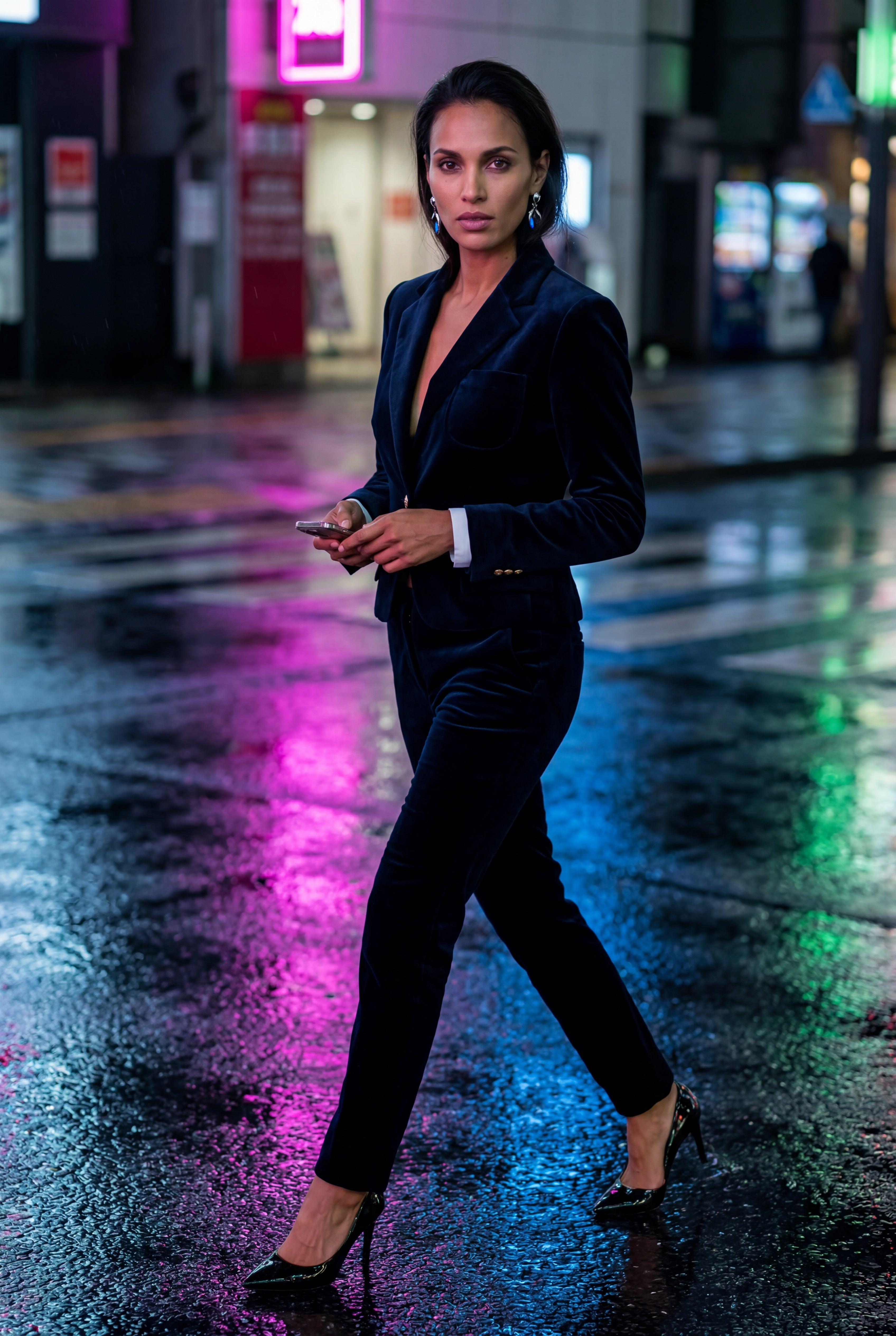 Lia | Gold Button Tailored Single-breasted Blazer