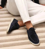 Liam | Lace-up Moc Toe Loafers with Contrasting Sole