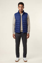 Lightweight High Collar Padded Vest with Slim Silhouette | Liam