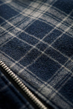 Liam | Men's Checked Plaid Classic Bomber Jacket with Ribbed Collar