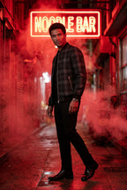 Liam | Men's Checked Plaid Classic Bomber Jacket with Ribbed Collar