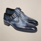Liam | Monk Strap Brogue Dress Shoes with Wingtip Detailing