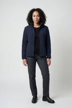Plush Zip-up Jacket with Stand Collar | Senna