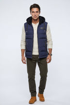 Liam | Quilted Hooded Puffer Vest with Zip Pockets