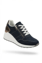 Lia | Wedge Platform Low-top Sneakers with Side Zip