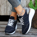 Lia | Wedge Platform Low-top Sneakers with Side Zip