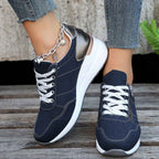 Lia | Wedge Platform Low-top Sneakers with Side Zip