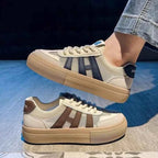 Lia | Women's Chunky Platform Retro-Inspired Lace-Up Sneakers