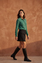 Women's Classic Collared Button-Down Cardigan Sweater | Senna