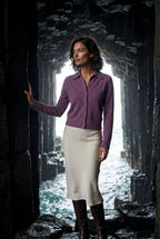 Women's Classic Collared Button-Down Cardigan Sweater | Senna