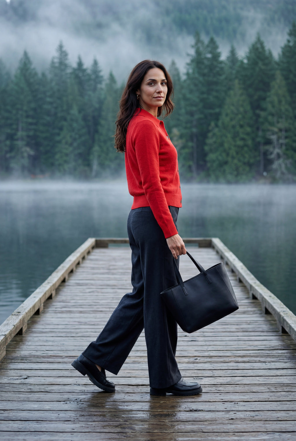 Women's Classic Collared Button-Down Cardigan Sweater | Senna