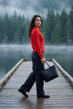 Women's Classic Collared Button-Down Cardigan Sweater | Senna