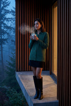 Women's Classic Collared Button-Down Cardigan Sweater | Senna