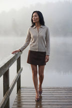 Women's Classic Collared Button-Down Cardigan Sweater | Senna