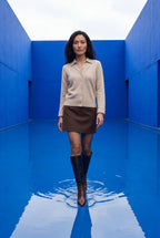Women's Classic Collared Button-Down Cardigan Sweater | Senna
