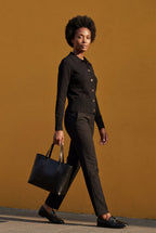 Women's Classic Collared Button-Down Cardigan Sweater | Senna
