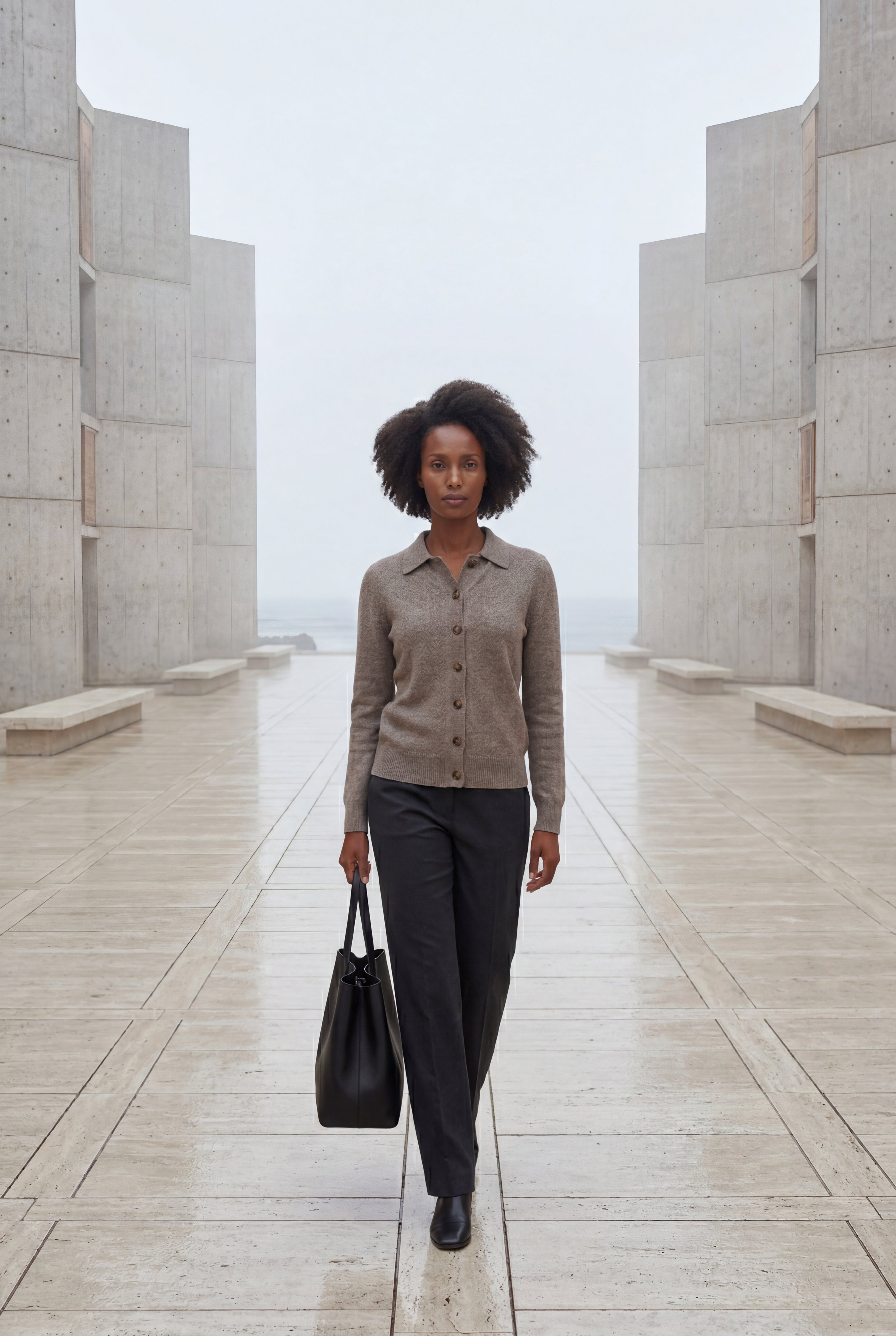 Women's Classic Collared Button-Down Cardigan Sweater | Senna