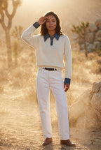 Elcevi | Contrast Collar Pullover Sweater For Women