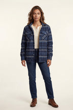 Women's -Lined Plaid Relaxed Shirt Jacket | Senna