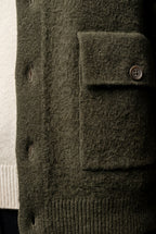 Button-up Collared Cardigan with Patch Pockets | Senna