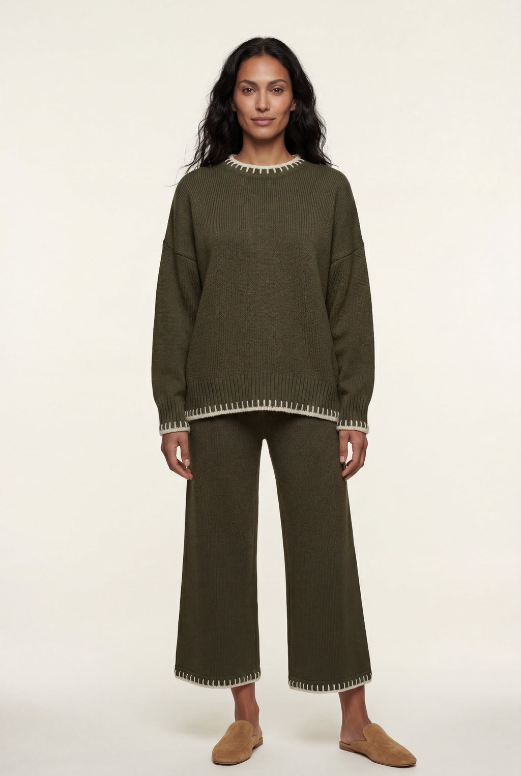 Lisa | Contrast Trim Relaxed Lounge Set