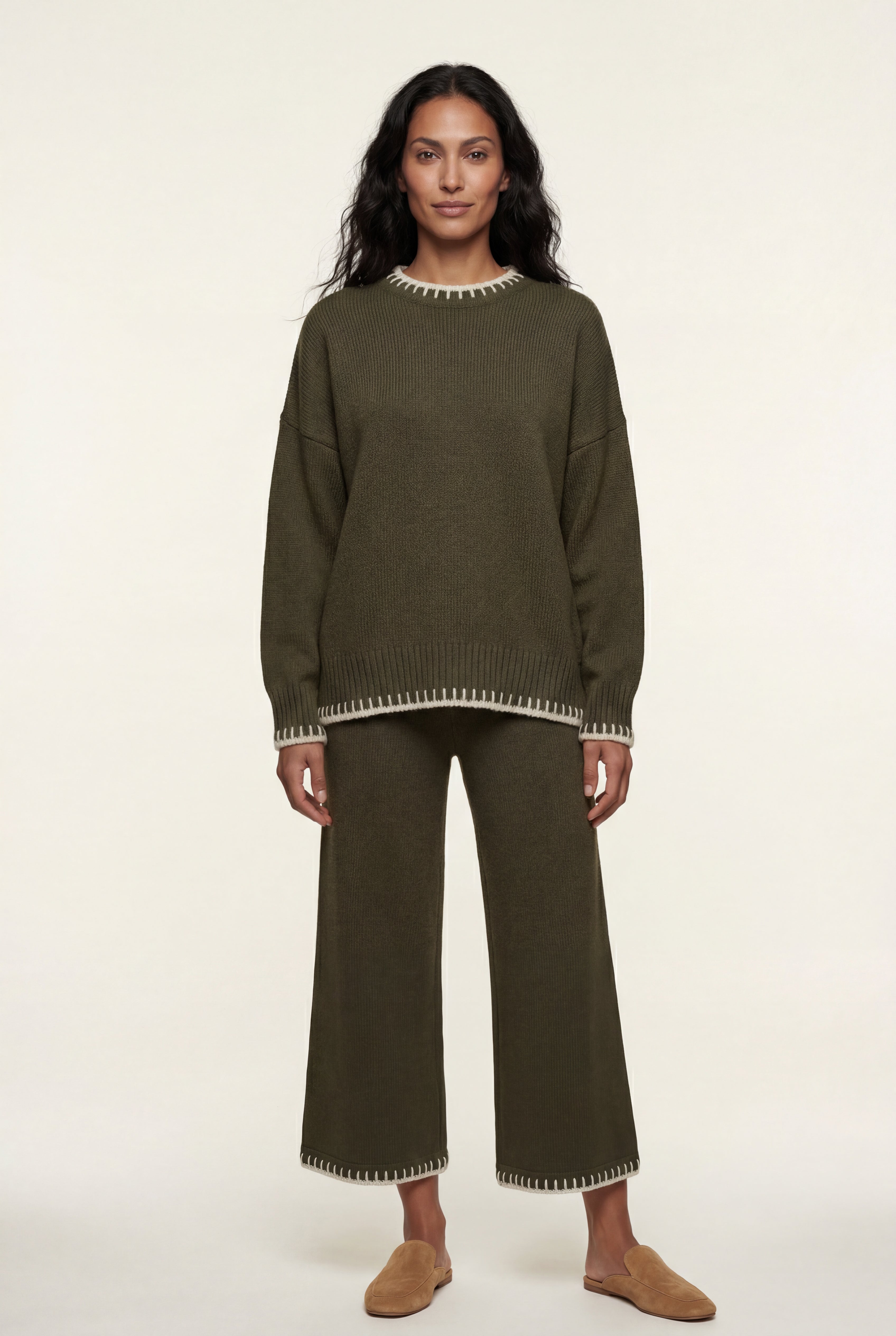 Lisa | Contrast Trim Relaxed Lounge Set