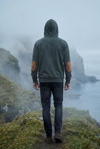 Liam | Contrast Elbow Patch Pullover Hoodie with Drawstring Hood