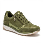 Lia | Women's Metallic Panel Low-Top Casual Sneakers