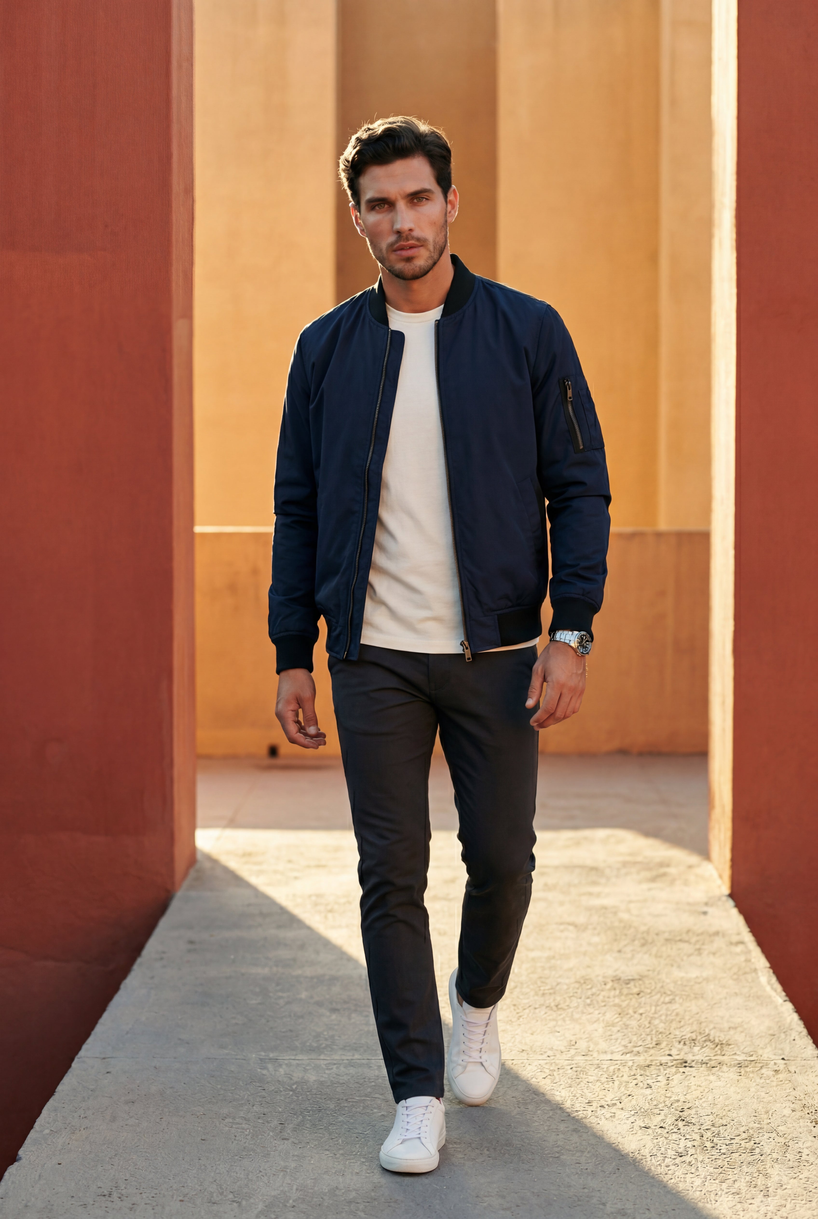 Liam | Men's Slim-Fit Minimalist Classic Bomber Jacket