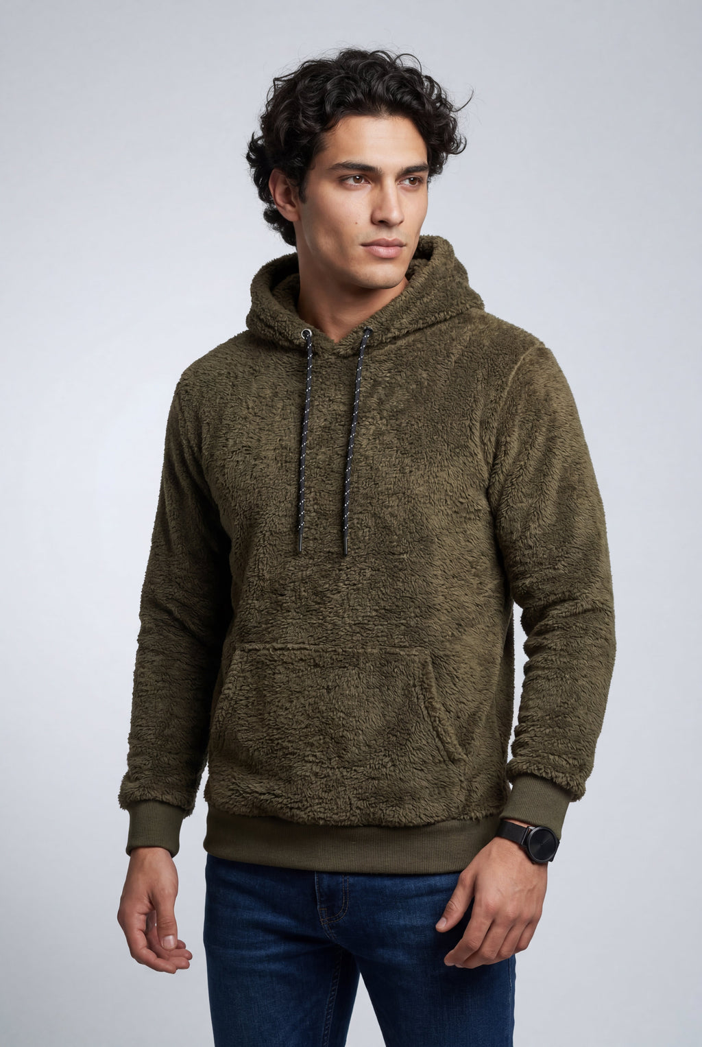 Liam | Modern Fit Plush Hoodie with Kangaroo Pocket