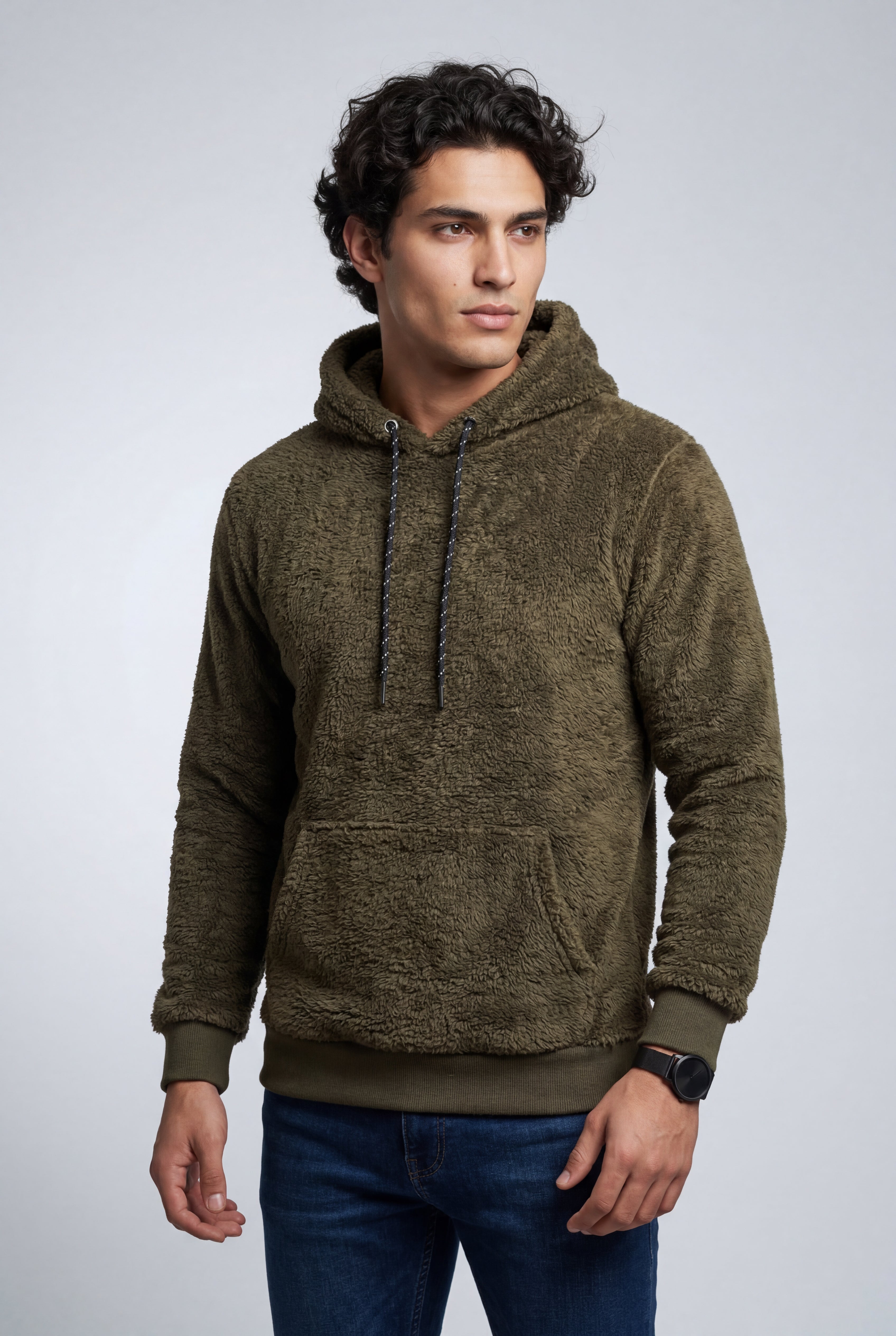 Liam | Modern Fit Plush Hoodie with Kangaroo Pocket