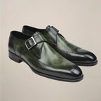 Liam | Monk Strap Brogue Dress Shoes with Wingtip Detailing