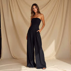 Aliya | Elegant Strapless Jumpsuit with Corset Look