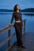 Lia | Cropped Cardigan and Wide-leg Pants Set