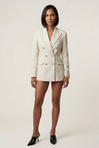 Elcevi | Double-breasted Fitted Blazer with Gold Buttons For Women