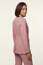 Elcevi | Double-breasted Fitted Blazer with Gold Buttons For Women
