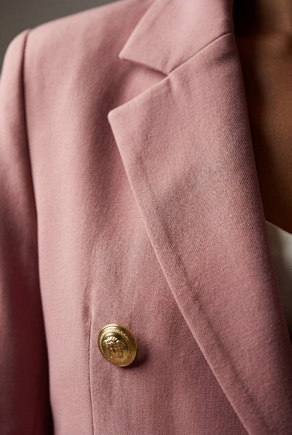 Elcevi | Double-breasted Fitted Blazer with Gold Buttons For Women
