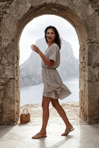 Alyssa | Flutter Sleeve Ruffle Hem Mini Dress For Women