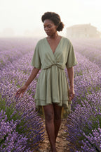 Alyssa | Flutter Sleeve Ruffle Hem Mini Dress For Women