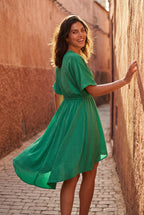 Alyssa | Flutter Sleeve Ruffle Hem Mini Dress For Women