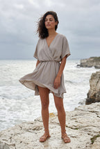 Alyssa | Flutter Sleeve Ruffle Hem Mini Dress For Women