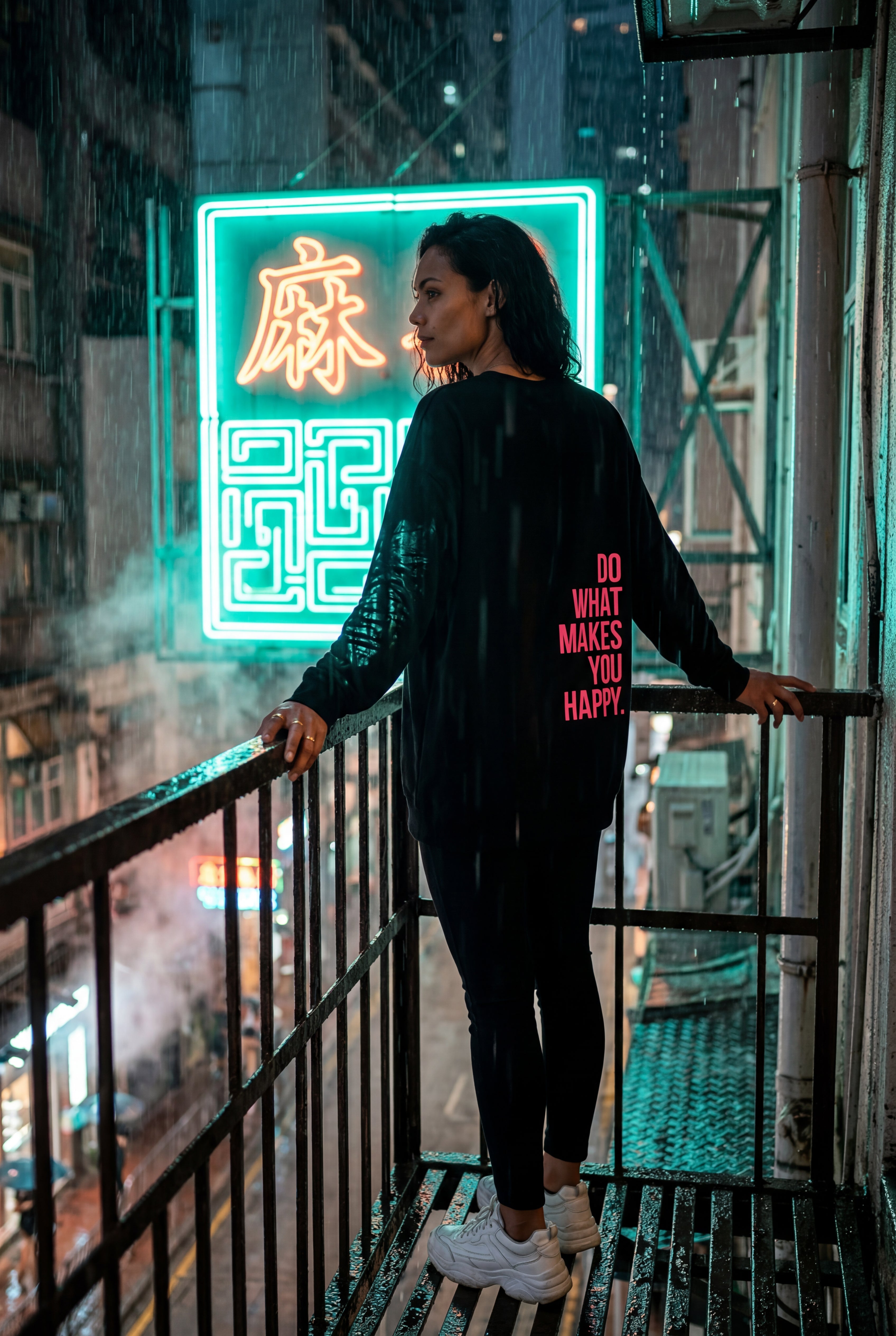 Lia | Motivational Back Print Oversized Graphic Hoodie