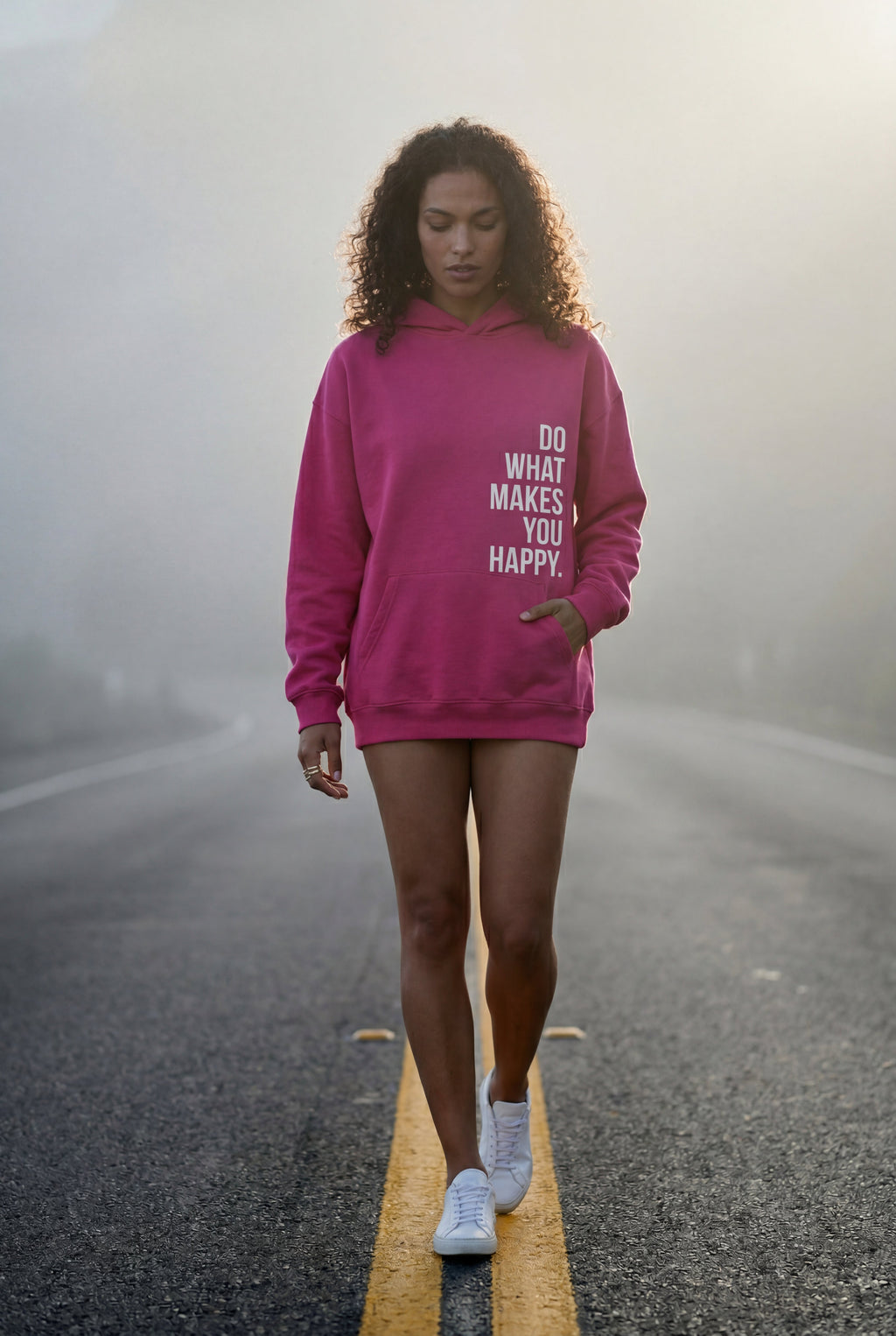 Lia | Motivational Back Print Oversized Graphic Hoodie
