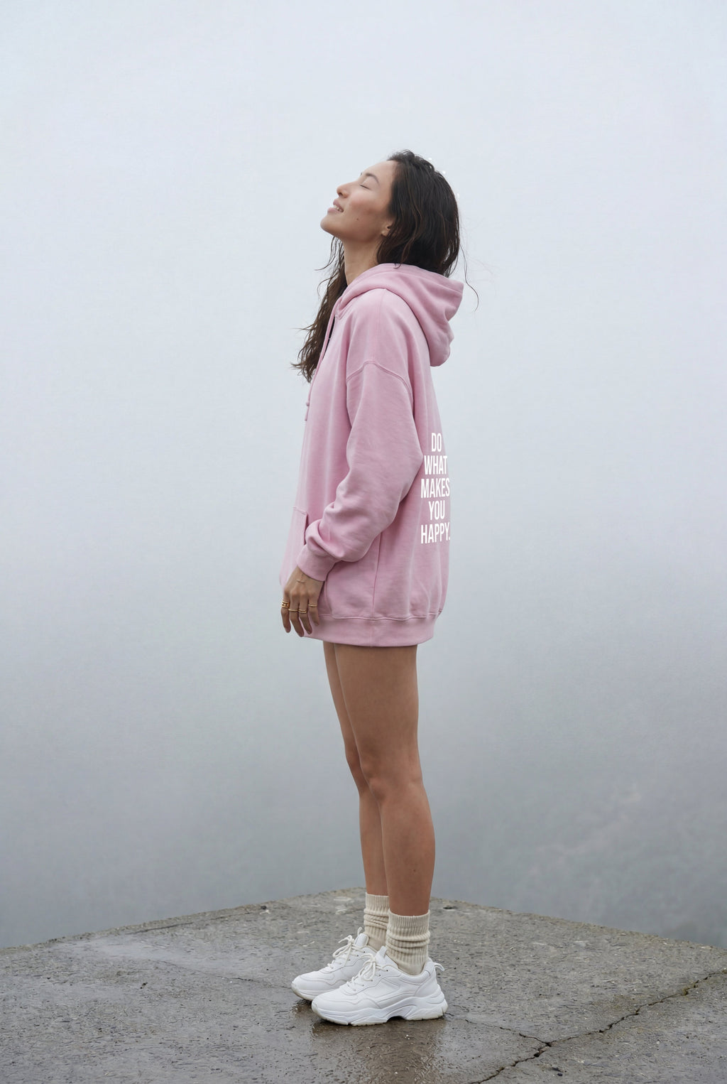 Lia | Motivational Back Print Oversized Graphic Hoodie