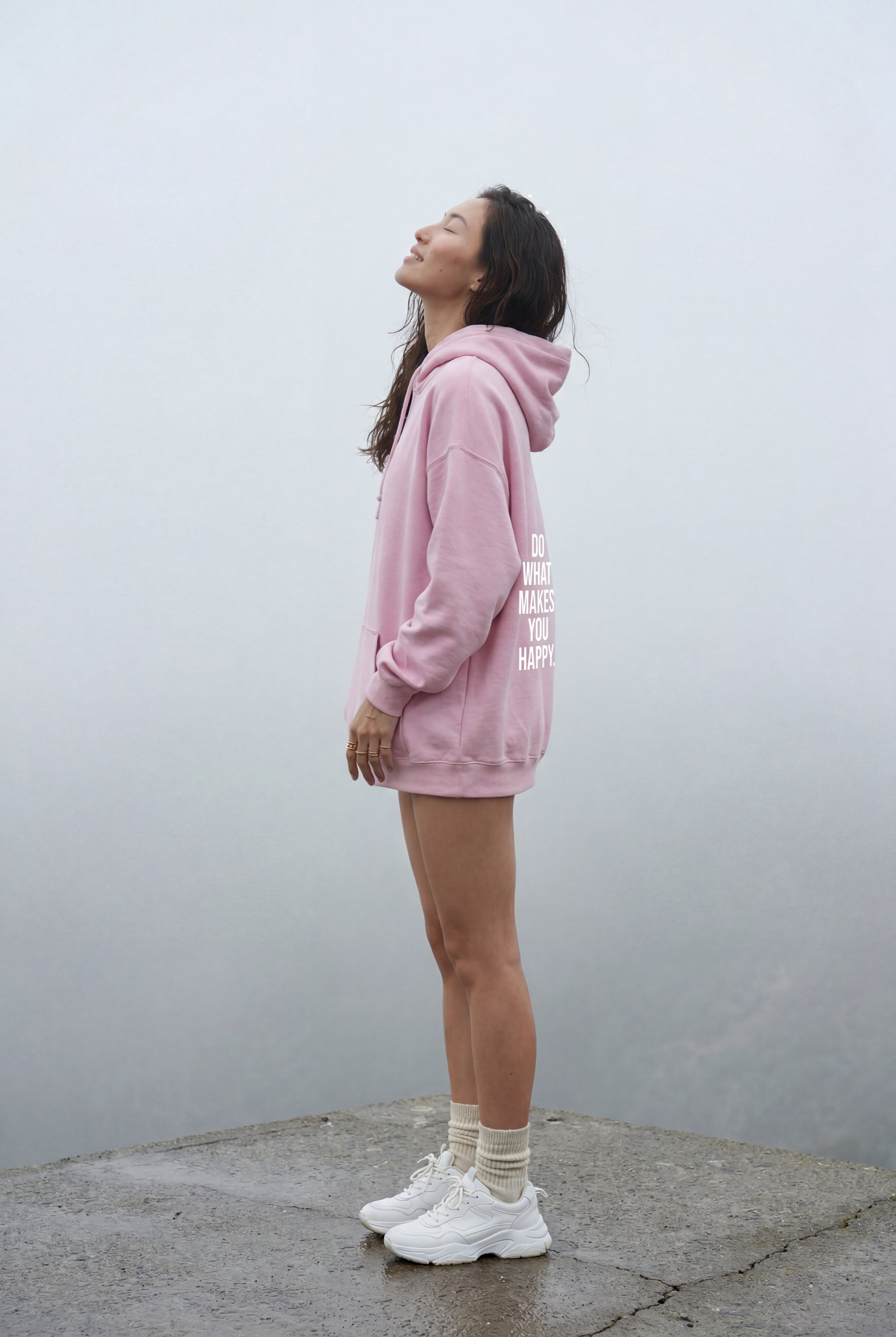 Lia | Motivational Back Print Oversized Graphic Hoodie