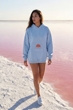 Lia | Oversized Sun Print Back Graphic Hoodie
