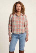 Relaxed Fit Checked Long Sleeve Shirt with Classic Collar